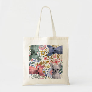 Bolsa Tote Sacos Tote de Chihuahuas em Aquarela Fofa – Colori