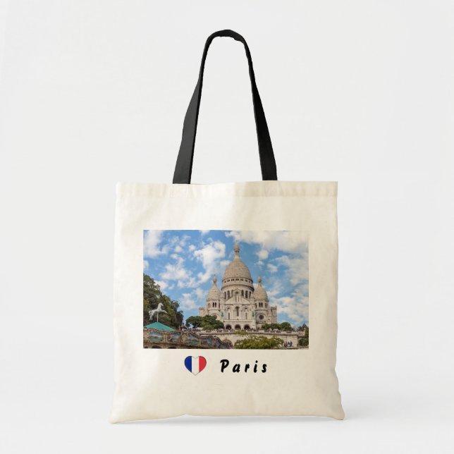 Bolsa Tote Sacre Coeur em Montmartre hill - Paris, França (Frente)