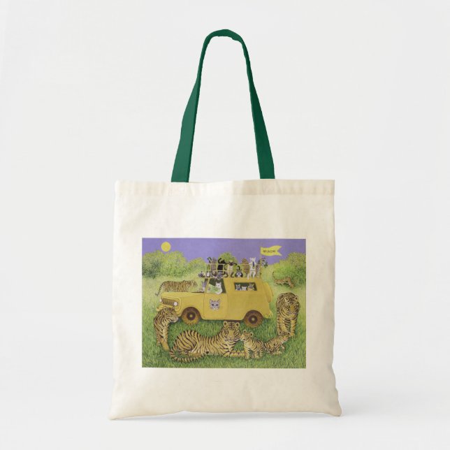 Bolsa Tote Safari do gato (Frente)
