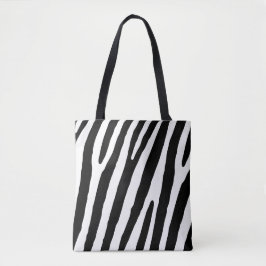 Bolsa Tote Safari zebra print. Strepen, streep lijn patroon.