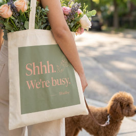 Bolsa Tote Sage Green Sleeping Poodle Dog Mom Custom Name