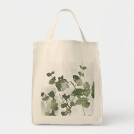 Bolsa Tote Sage Olive Green Painterly Botanical Minimalist