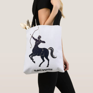 Bolsa Tote Sagittarius Constellation Line Art – Cosmic Zodiac