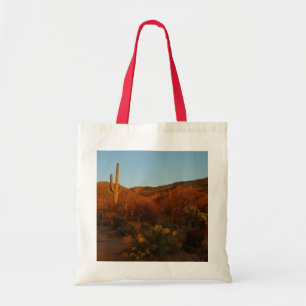 Bolsa Tote Saguaro Sunset I Arizona Desert Landscape