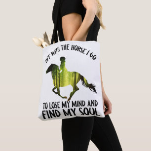 Bolsa Tote Sai Com O Cavalo Eu Vou Para A Floresta Da Mente D