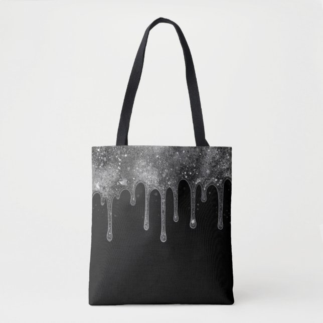 Bolsa Tote Saia com Estilo com Este Preto + Branco (Frente)