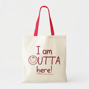 Bolsa Tote Saia Daqui! Caráter Baseball