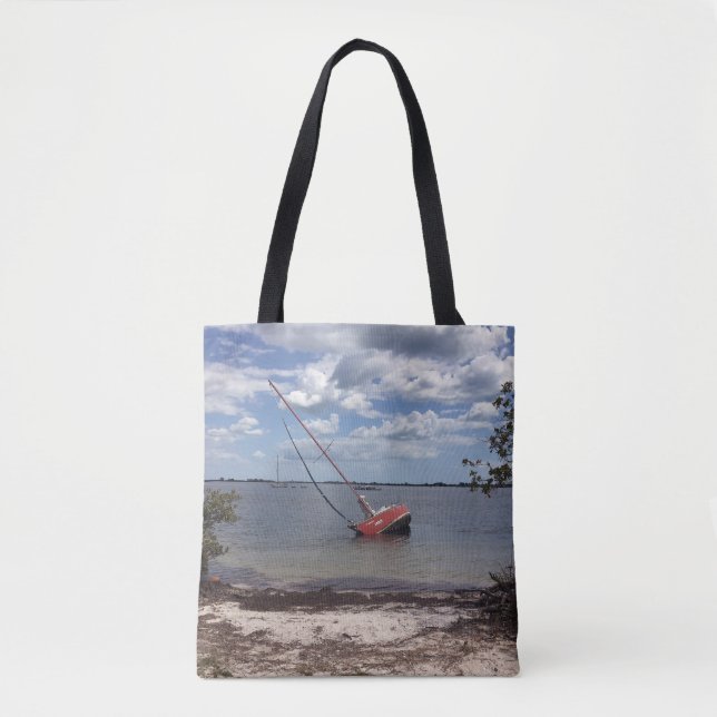 Bolsa Tote Sailboat Aground (Frente)