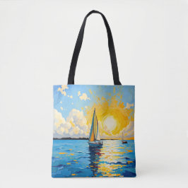 Bolsa Tote Sailboat at Sunset