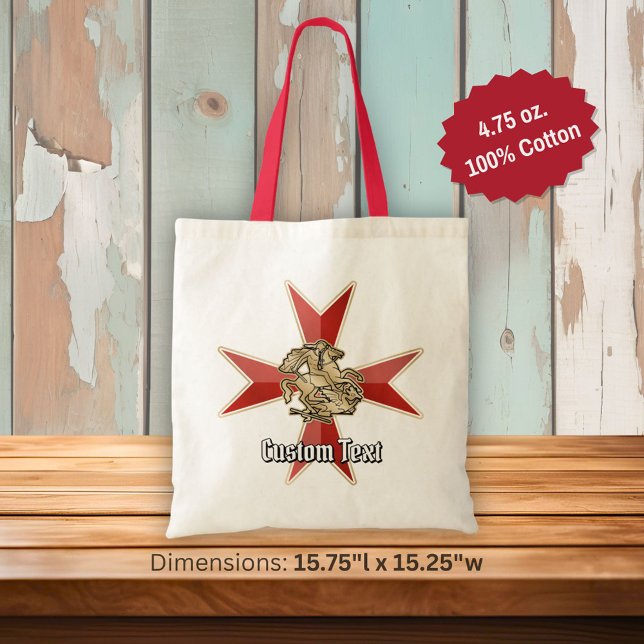 Bolsa Tote Saint George over Maltese Cross (Criador carregado)