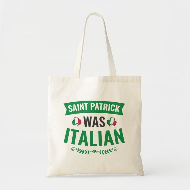 Bolsa Tote Saint Patrick Era Dia de São Patrício Italiano (Frente)