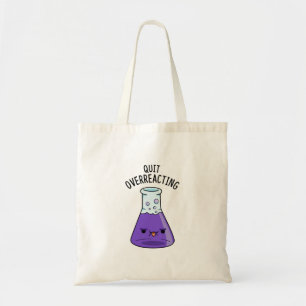 Bolsa Tote Sair do trocadilho de química fofa com reação e