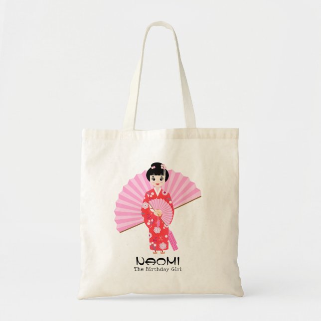 Bolsa Tote Sakura Cherry Blossom Festa de aniversário Japones (Frente)