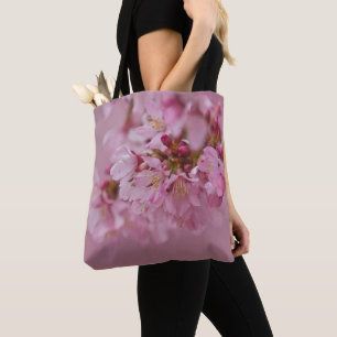 Bolsa Tote Sakura Cherry Blossoms Rosa Pálido Reflexões
