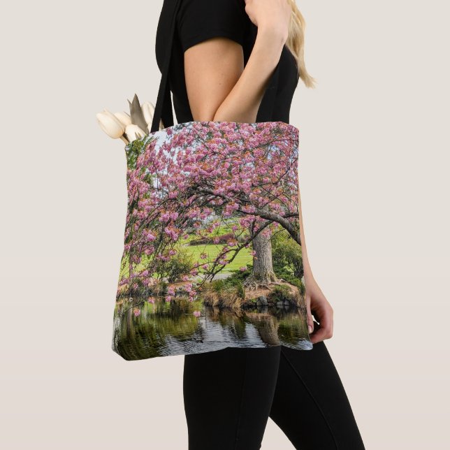 Bolsa Tote Sakura Rosa e Fotografias de Lagoa (Close Up)