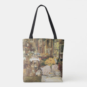 Bolsa Tote Sala de Flores por Childe Hassam, Arte Fino Vintag