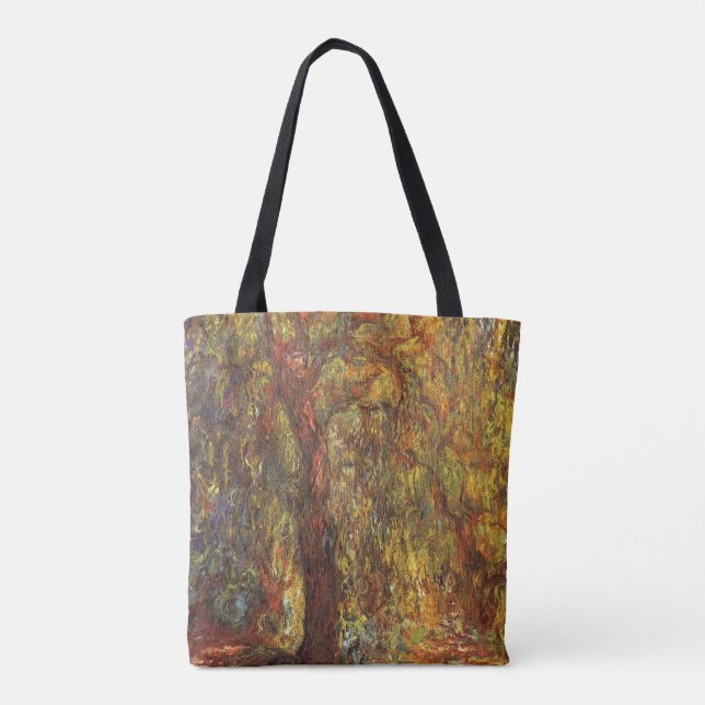 Bolsa Tote Salgueiro Chorão de Claude Monet, Arte Fina Antiga (Verso)