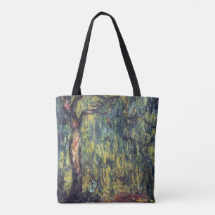 Bolsa Tote Salgueiro Chorão por Claude Monet, Arte Fina Vinta