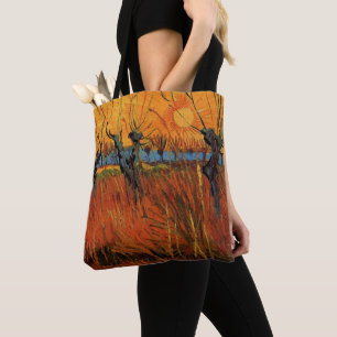 Bolsa Tote Salgueiros ao Pôr do Sol por Vincent van Gogh