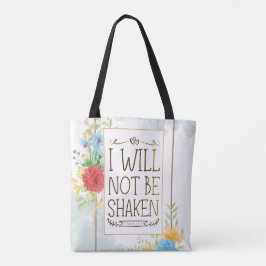Bolsa Tote Salm 16 8 Não serei Shaken Bíblia Christian