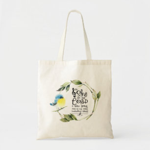 Bolsa Tote Salm 98:1 Cante ao Senhor uma Bíblia de Música Nov