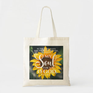 Bolsa Tote Salmo 42:1 Como Deer Pants Sunflower Christian