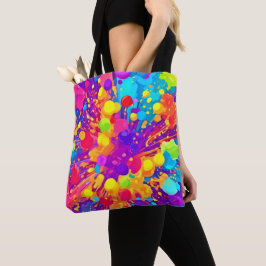 Bolsa Tote Salpico de Cores Vibrantes