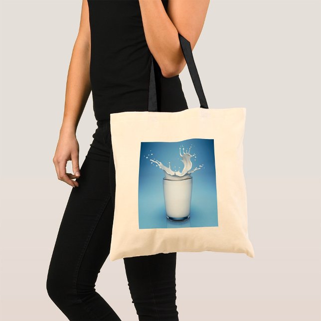 Bolsa Tote Salpico de Leite Refrescante no Copo (Criador carregado)