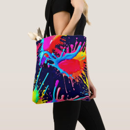 Bolsa Tote Salpicos Elétricos de Cores Vibrantes
