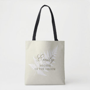 Bolsa Tote Salsa Verde Branco Samambaia Mãe do Noivo