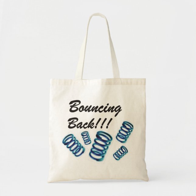 Bolsa Tote Saltando para trás o totebag alto com primaveras (Frente)