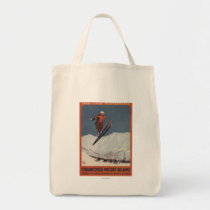 Bolsa Tote Salto de esqui - poster olímpico do Promo de PLM