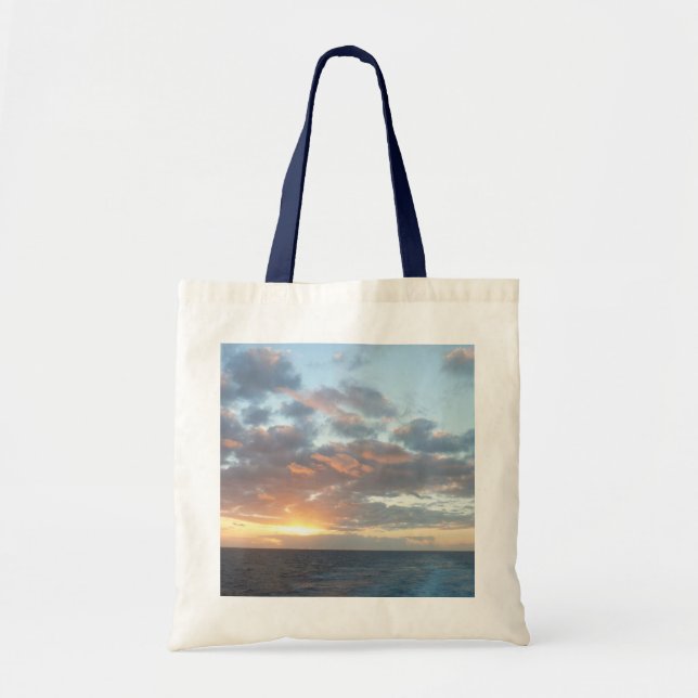 Bolsa Tote Salto do Sol no Mar I Pastel Mar (Frente)