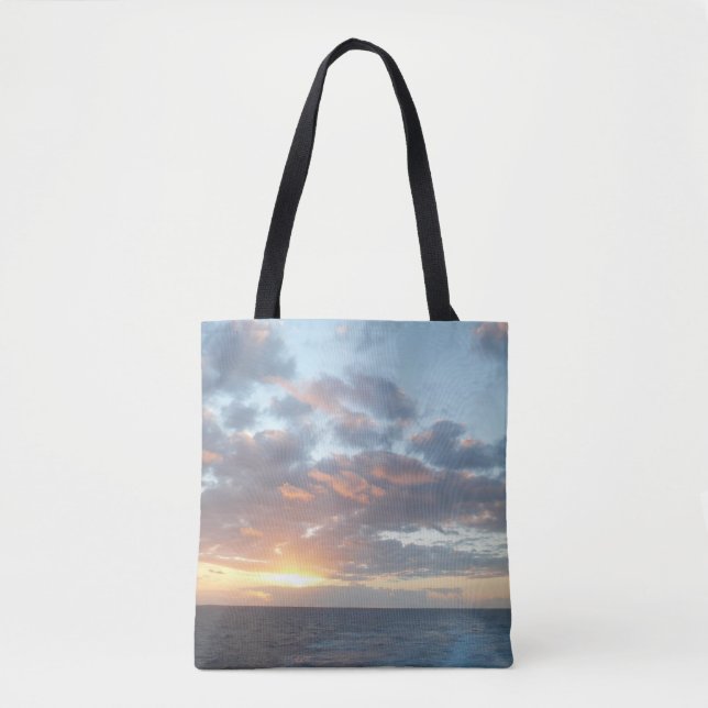 Bolsa Tote Salto do Sol no Mar I Pastel Mar (Frente)