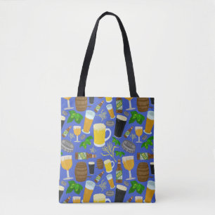 Bolsa Tote Saltos De Cerveja Óculos De Cevada Padrões De Ce