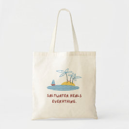 Bolsa Tote "Saltwater Aquece Tudo" Tote Bag