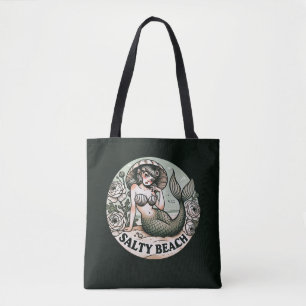 Bolsa Tote Salty Beach Smermaid Humor Funny Sereias
