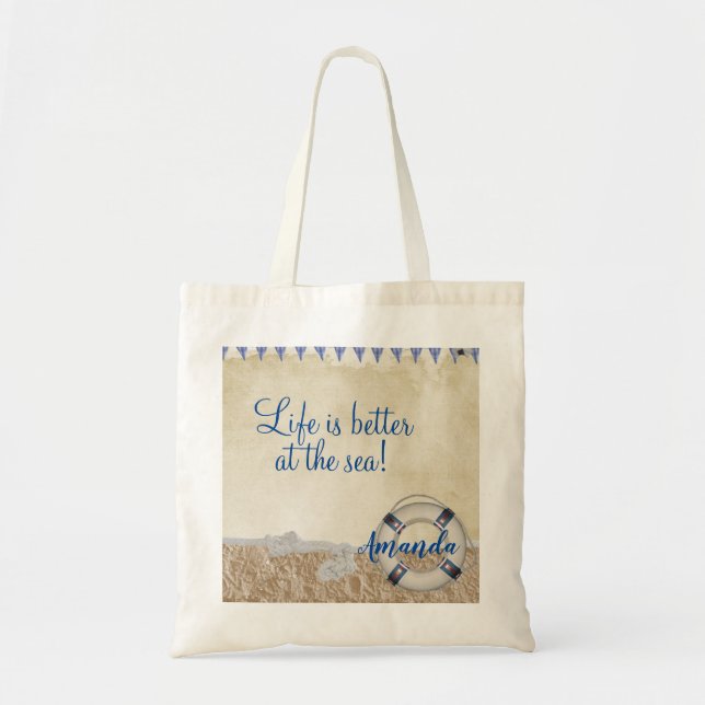 Bolsa Tote Salva-vidas na areia (Frente)