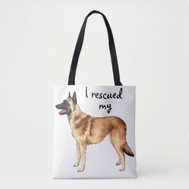 Bolsa Tote Salvamento de Malinois Belgas (Frente)