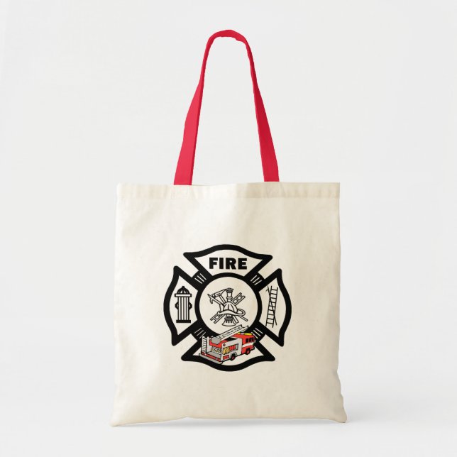 Bolsa Tote Salvamento vermelho do carro de bombeiros (Frente)
