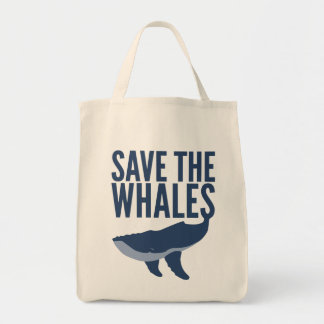 Bolsa Tote Salvar a sacola das baleias