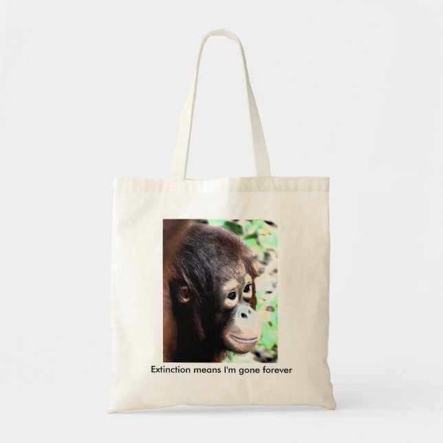 Bolsa Tote Salvar a vida selvagem e o habitat natural (Frente)