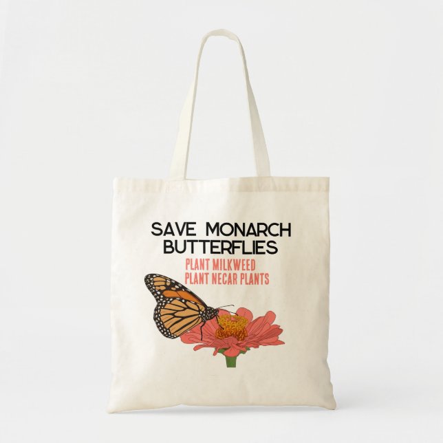 Bolsa Tote Salvar Borboletas Monarca (Frente)