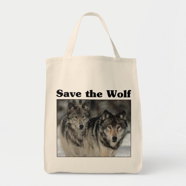 Bolsa Tote Salvar o lobo (Frente)