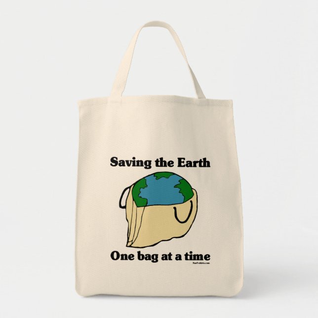 Bolsa Tote Salvar o totebag da terra (Frente)