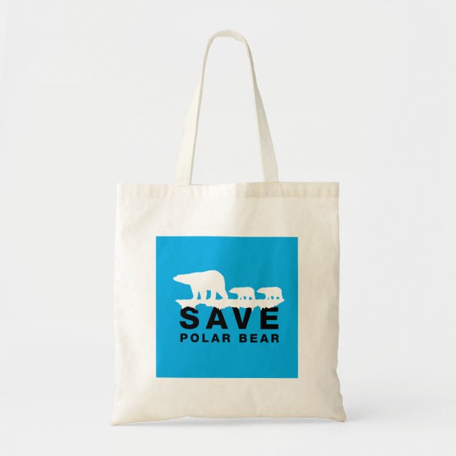 Bolsa Tote Salvar Urso Polar (Frente)