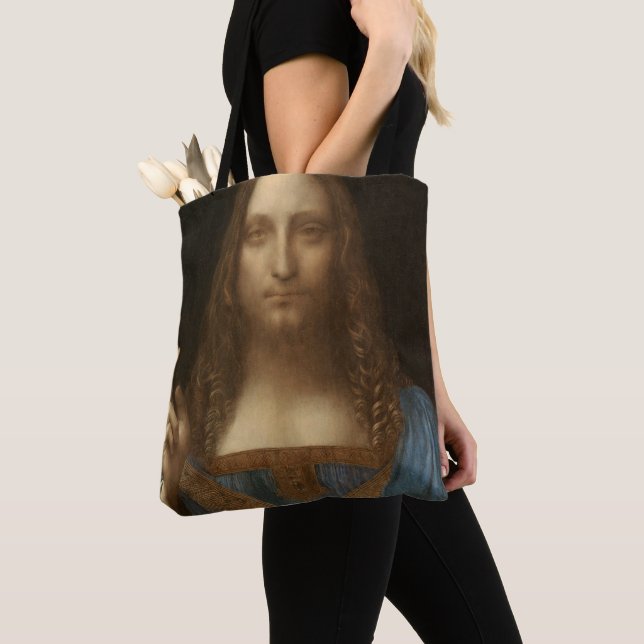 Bolsa Tote Salvator Mundi de Leonardo da Vinci (Jesus Cristo) (Close Up)