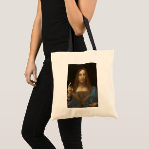 Bolsa Tote Salvator Mundi de Leonardo da Vinci (Jesus Cristo)
