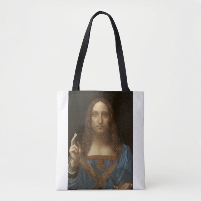 Bolsa Tote Salvator Mundi por Leonardo da Vinci (Frente)