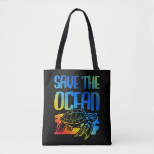 Bolsa Tote salve a tartaruga oceânica